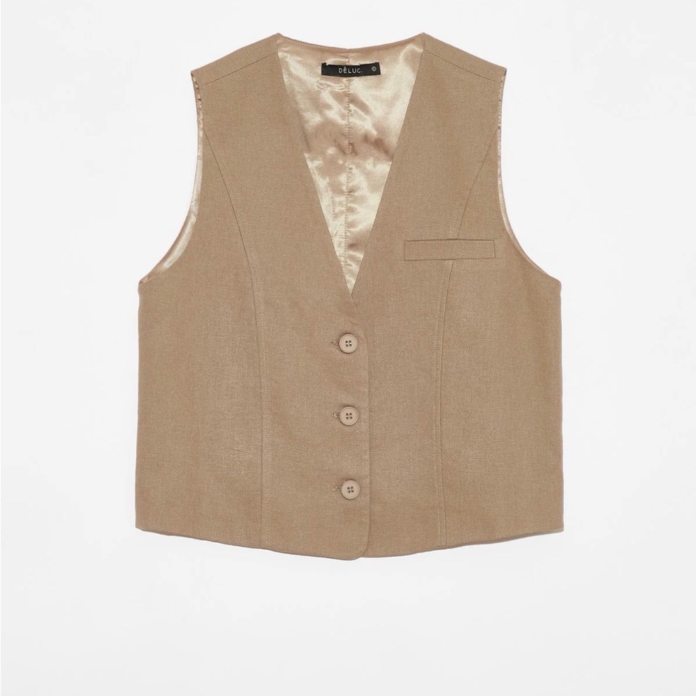 Deluc Taylor linen blend waistcoat, size small.